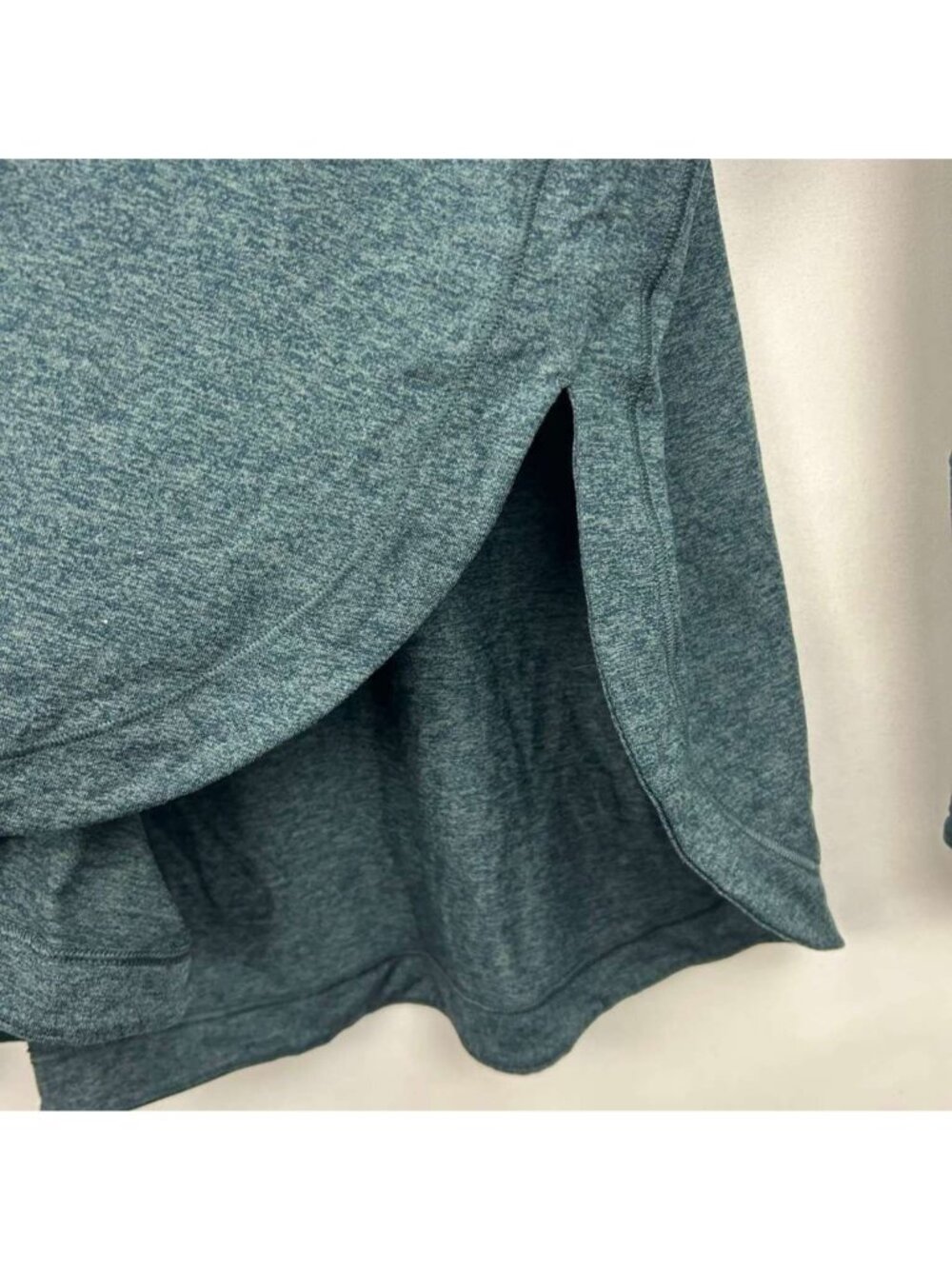 Athleta Uptempo Hoodie Sweatshirt Womens 1X Heather Teal Long Sleeve Thumbholes - Picture 13 of 16